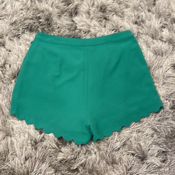 Ruby and Jenna Green Scalloped Shorts - Picture 2 of 3
